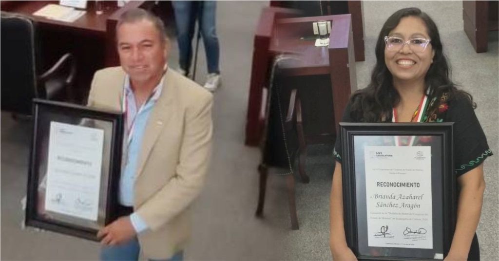 Reconocieron a Brianda Azaharel y a Gerardo Gómez con Medalla