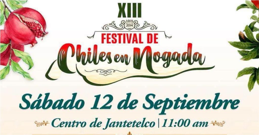 Celebrará Jantetelco el Festival de Chiles en Nogada
