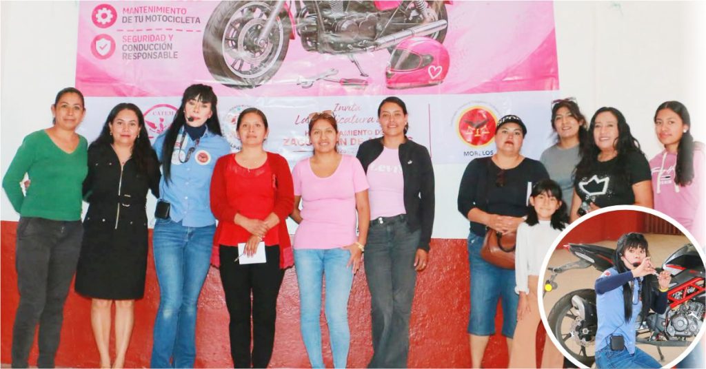 Capacitaron a Mujeres Motociclistas en Zacualpan